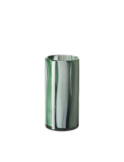 White green Yu cylinder flower vase medium