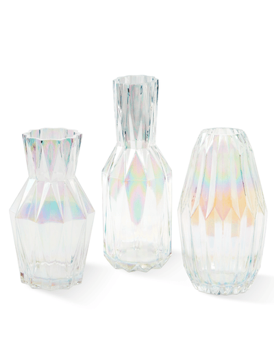 Vase folds glass luster - M