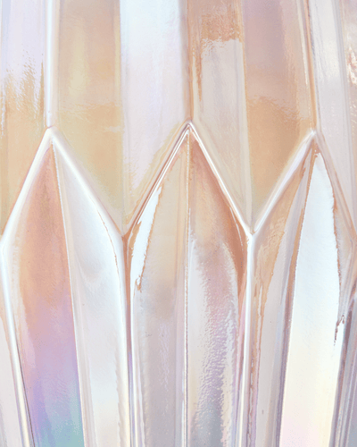 Vase folds glass luster - M