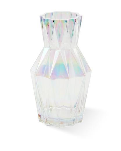 Vase folds glass luster - S