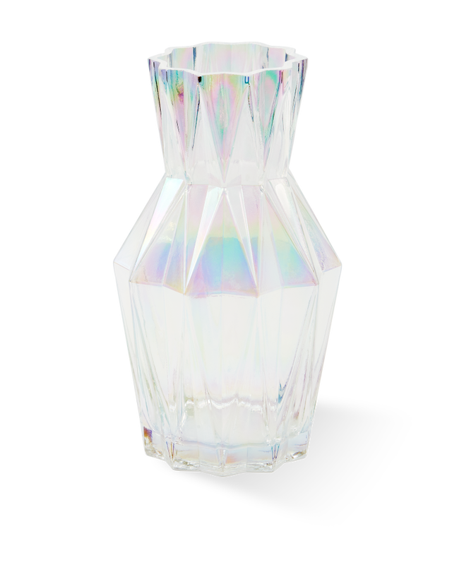 Vase folds glass luster - S