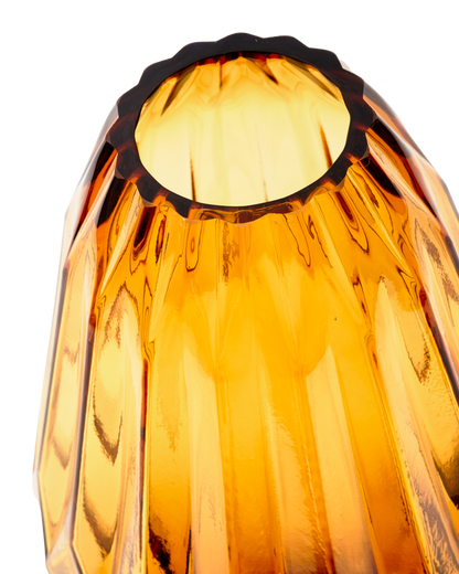 Ochre glass vase