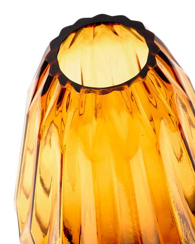 Ochre glass vase