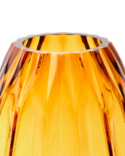Ochre glass vase
