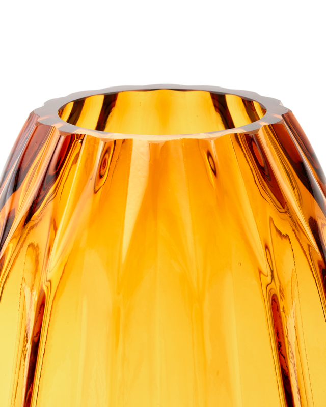 Ochre glass vase