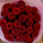 Red glitter roses